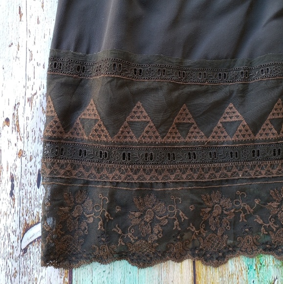 Cynthia Vincent Black Silk Lace Trim Slip Dress XS - Picture 4 of 7